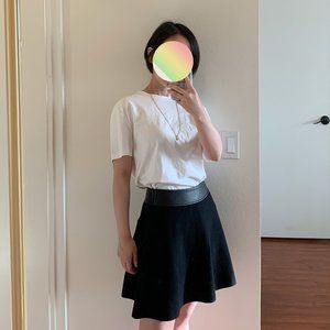 Theory Leather Skirt